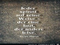 Jeder spinnt auf seine Weise