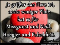 Je groesser das Herz ist