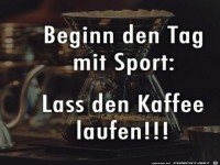 den Tag mit Sport beginnen