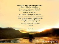 Warte auf jemanden der dich sieht