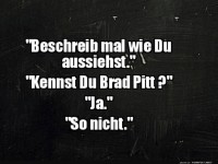 Witz über Aussehen und Brad Pitt