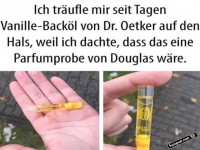 Missverst�ndnis mit Vanille-Back�l