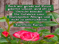 auch wer gerade auf rosen