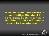 Welches Auto hatte die erste vern�nftige R�ckbank?