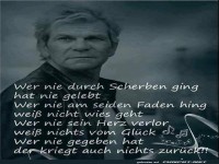 wer nie durch Scherben ging