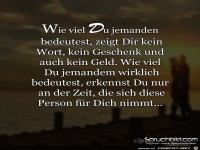 wieviel du jemandem bedeutest