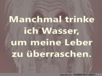 manchmal trinke ich Wasser.....