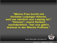 Meine Frau kocht mit Vorliebe Leipziger Allerlei