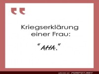 Wenn 'Aha' alles sagt!