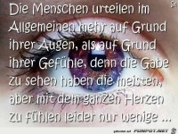 Die Menschen urteilen...