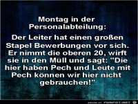 Montag in der Pesonalabteilung......
