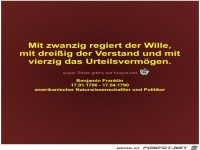 Mit zwanzig regiert der Wille