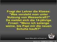 Fragt der Lehrer die Klasse