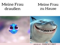 Lustiger Vergleich meiner Frau drinnen und drau�en