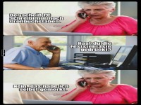 Oma und der Feststelltasten-Fauxpas