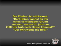 Die Ehefrau ist stinksauer