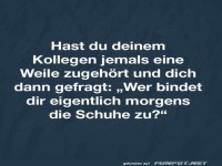 Kollegen und die Schuhfrage