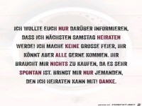Naechsten Samstag, heirate ich
