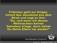Fritzchen geht zur Krippe