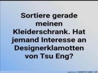 Gebe Designerklamotten ab