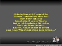 Unterhalten sich 2 neureiche damen