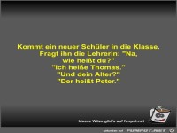 Kommt ein neuer Sch�ler in die Klasse