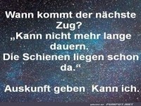 Humor �ber Zugversp�tung