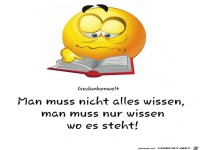 Man muss nicht alles wissen