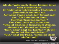 Als der Vater nach Hause kommt