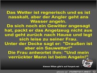 Das Wetter ist regnerisch und es ist nasskalt