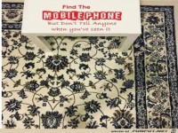 Finde das Mobiltelefon auf dem Teppich