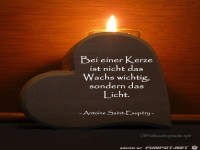 Bei einer Kerze ist nicht das Wachs wichtig