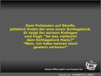 Zwei Polizisten auf Streife