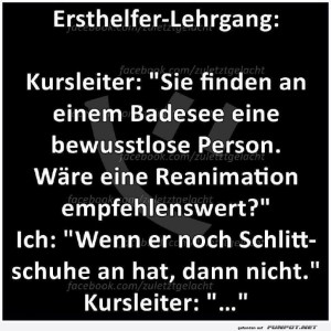 fun-Bild: Ersthelfer-Lehrgang Humor
