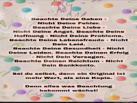 beachte deine gaben - nicht
