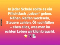 Pflichtfach für das echte Leben gesucht!