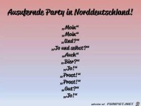 Ausufernde Party in Norddeutschland