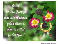 Glueck ist das einzige