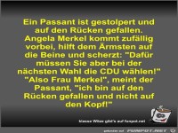 Ein Passant ist gestolpert und auf den R�cken gefallen