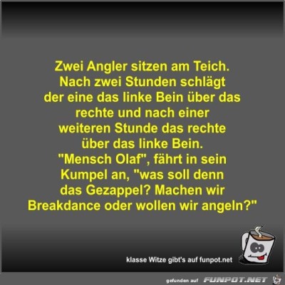 Zwei-Angler-sitzen-am-Teich.jpg von Fossy