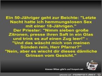 Ein 50-Jähriger geht zur Beichte