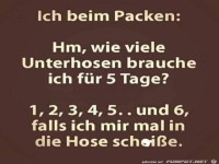 Ich beim Packen