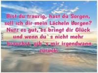 Ein Lcheln borgen, um Glck zu bringen