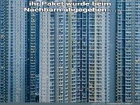 Paketabgabe beim Nachbarn