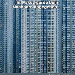fun-Bild: Paketabgabe beim Nachbarn
