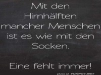 Die Hirnh�lften mancher Menschen