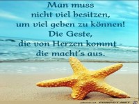 man muss nicht viel besitzen