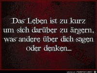 Das Leben ist zu kurz