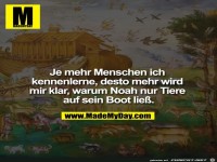 Warum Noah nur Tiere an Bord lie�