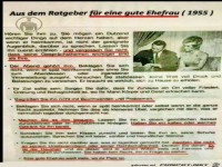 Aus dem Ratgeber fr eine gute Ehefrau